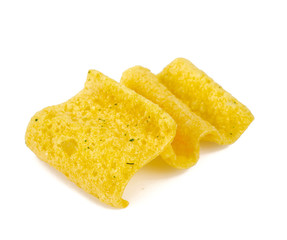 lentil chips isolated on white background