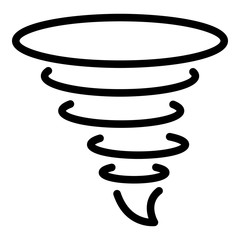 Power tornado icon. Outline power tornado vector icon for web design isolated on white background