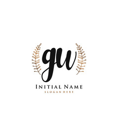 GW Initial handwriting logo vector