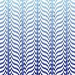 Vector seamless pattern. Endless stylish texture. Striped ripple background with effect of blue gradient. Pattern is clean for fabric, wallpaper, printing. Pattern is on swatches panel.