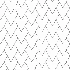Tapeten Geometrisches Vektormuster, sich wiederholende lineare Dreiecksform der Symmetrie. Muster ist sauber für Stoff, Tapete, Druck. Muster befindet sich im Farbfeldbedienfeld. © milezaway