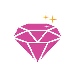 Diamond Icon Vector. Simple flat symbol. Perfect illustration on white background.