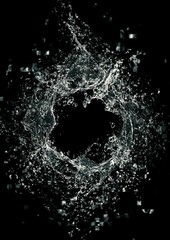 抽象的な水のしぶき