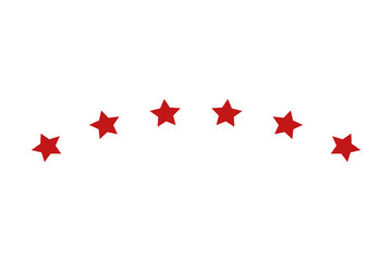 set of stars red color isolated icon vector illustration design