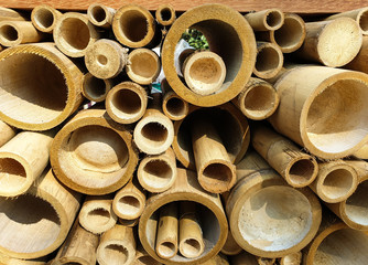 pattern of bamboo wall with vintage style