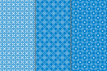 A set of seamless linear patterns. Repeating vector background. Abstract template for printing