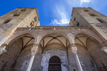 Cathedral on the Old Town of Cefalu city on Sicily Island in Italy