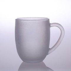 Mug doff glass with holder isolated on white