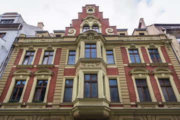 Obraz premium Renovated townhouse in historic part of Wroclaw, capital city of Lower Silesian Province, Poland