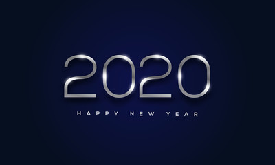 Premium Background 2020 With Elegant and luxurious Silver Color