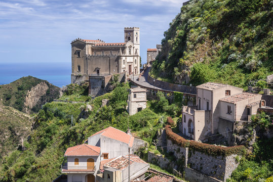 Saint Nicholas Church also called Saint Lucy Church in Savoca, small town on Sicily in Italy
