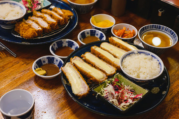 Homemade Japanese Pork Tonkatsu with cheese