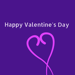 Happy Valentine's Day greeting card on abstract background with colorful texts and hearts, graphic design illustration wallpaper