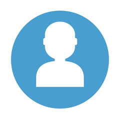 silhouette person social media isolated icon vector illustration design