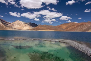 Foto op Canvas Colourful water of Pangong lake, Ladakh, India, Asia © amit