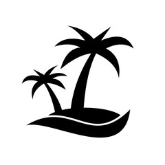 Beach icon vector