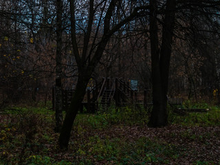 children's Playground on the edge of the forest, Moscow