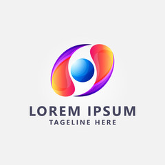 Premium Colorful Eye Concept logo design Vector