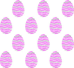 Seamless pattern, backgrounds, textures of colored abstract Easter eggs. Watercolor decorative drawing