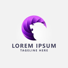 Premium Colorful Lion logo design Vector