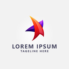 Premium Colorful Star logo design Vector
