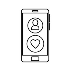 smartphone device with buttons app isolated icon vector illustration design