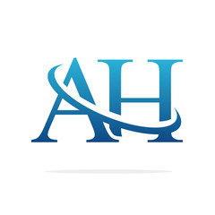 Creative AH logo icon design 