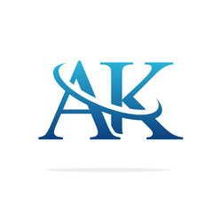 Creative AK logo icon design 