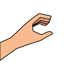 hand organ human isolated icon vector illustration design