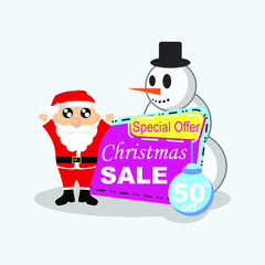 Template design Merry Christmas banner. Happy holiday brochure with decoration for xmas sale and discount. Poster Christmas lettering for a new year offer.