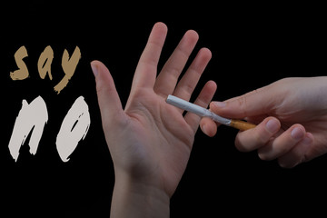 World No Tobacco Day poster for say no smoking concept