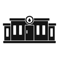 Milk factory icon. Simple illustration of milk factory vector icon for web design isolated on white background