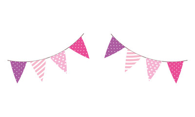 garlands hanging decoration isolated icon vector illustration design