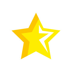 Fototapeta premium star yellow color isolated icon vector illustration design