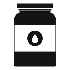 Milk jar icon. Simple illustration of milk jar vector icon for web design isolated on white background