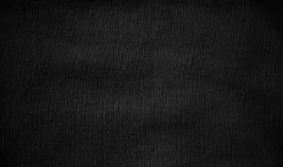 Zelfklevend Fotobehang Black fabric texture as background © Thuchaphol