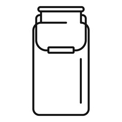 Milk aluminium pot icon. Outline milk aluminium pot vector icon for web design isolated on white background