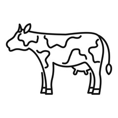 Diary cow icon. Outline diary cow vector icon for web design isolated on white background
