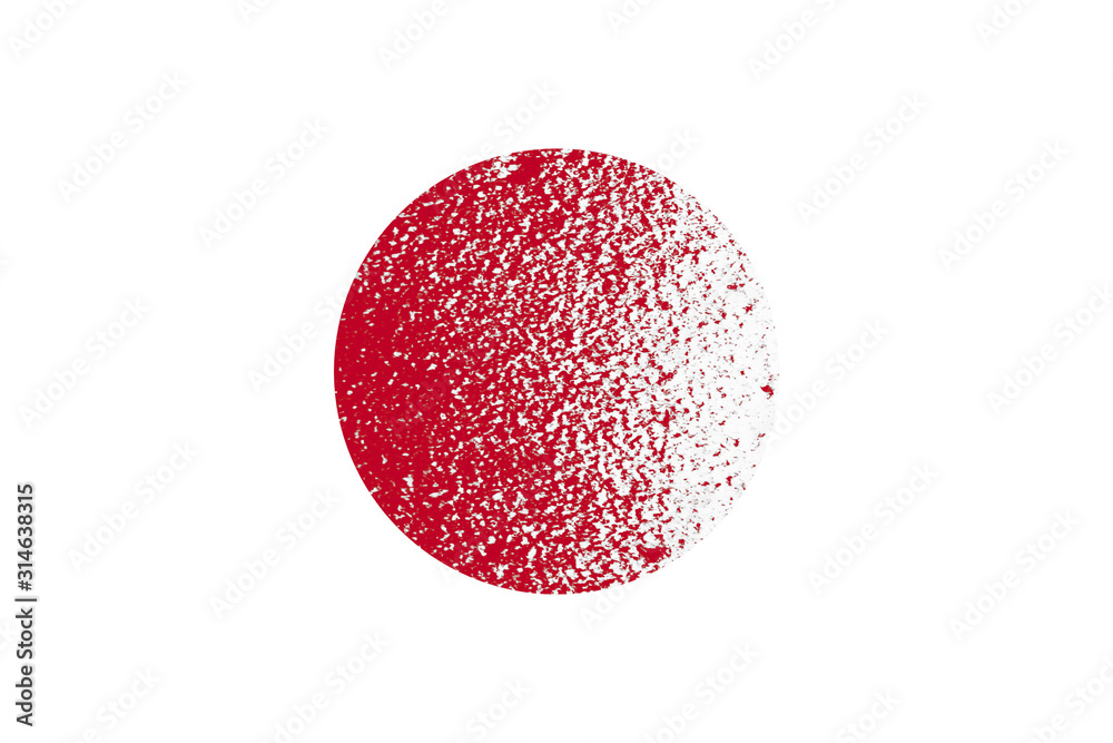 Poster flag of japan with texture. template for design