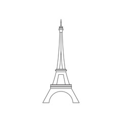 Paris Eiffel Tower vector illustration