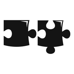 Puzzle icon. Simple illustration of puzzle vector icon for web design isolated on white background