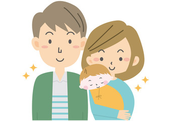 新生児と若い夫婦