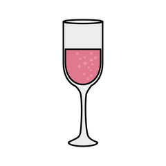cup glass champagne isolated icon vector illustration design