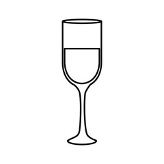 cup glass champagne isolated icon vector illustration design