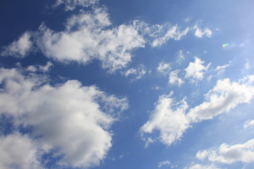 Fototapeta na wymiar 爽やかな青空と白い雲