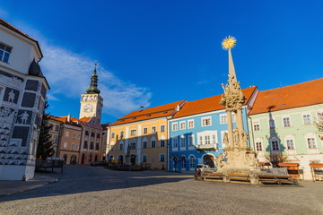 Obraz premium Historic old town of Mikulov in Moravia, Czech Republic.
