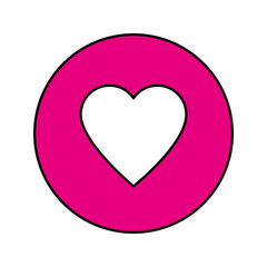 heart social media reaction isolated icon vector illustration design