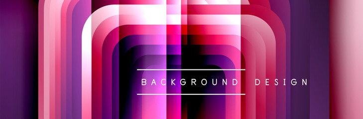 Round squares shapes composition geometric abstract background. Vector Illustration
