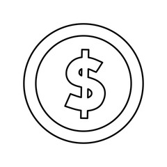 Obraz premium coin money cash isolated icon vector illustration design