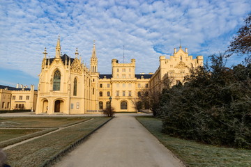 Fototapeta premium Neo Gothic castle Lednice, South Moravian region, Czech republic, Europe.